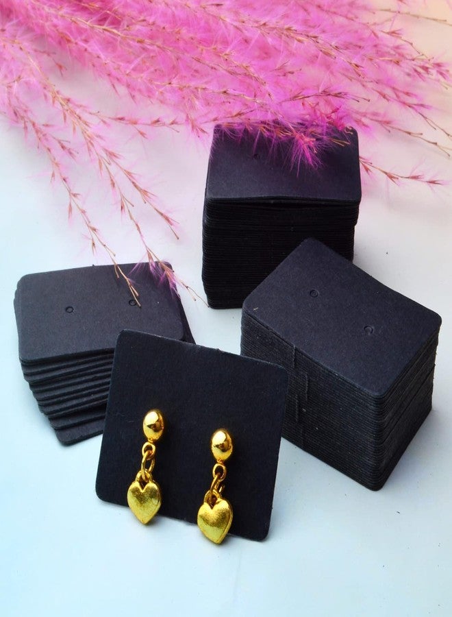 Zenomia Black Earring Display Tags Jewelry Package Hanging Cards, Small Blank Paper Ear Studs Price Label Tag Handmade Packing Accessories 100pcs (2.5 x 3.5cm) - Image 3